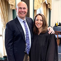 Picture of Erik Aretsky and Judge Natalie Capano